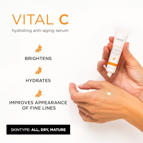 IMAGE Skincare, VITAL C Hydrating Anti-Aging Serum, with Potent Vitamin C to Brighten, Tone and Smooth Appearance of Wrinkles, Sample Size 0.5 fl oz