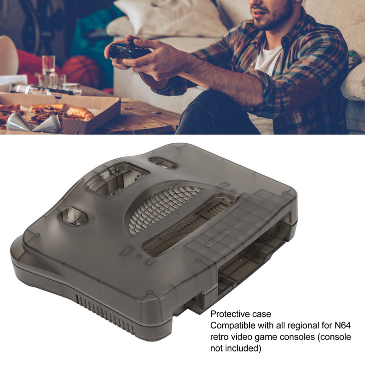 Retro Video Game Console Replacement Case, Replacement Translucent Case Multipurpose Retro Video Game Console Shell for N64 Retro Video Game Console