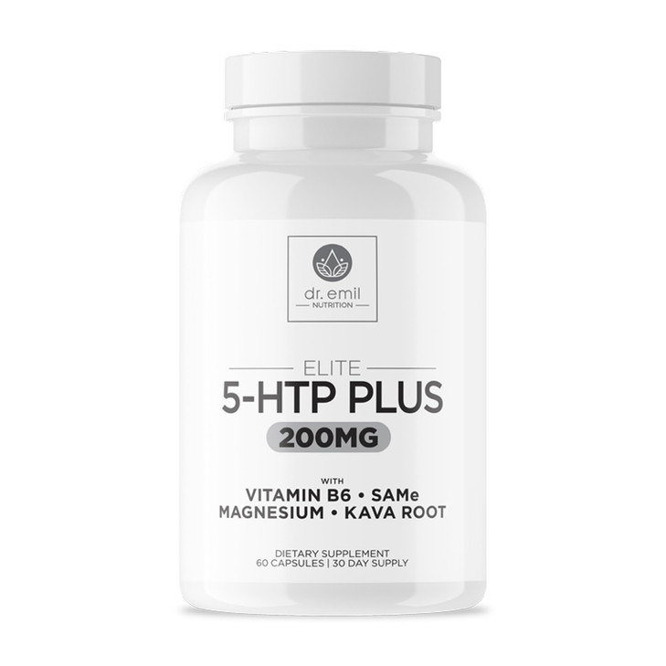 200 MG 5-HTP Elite with Kava Root Extract, Magnesium & SAM-e to Maintain Normal Healthy Sleep & Create a Sense of Wellbeing - 5HTP Supplement with Vi
