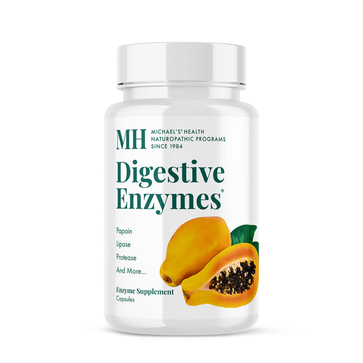 MICHAEL'S Health Naturopathic Programs Digestive Enzymes - 180 Capsules - Assists in Digesting Protein, Fats, Starch, Dairy & Carbohydrates - 60 Serv