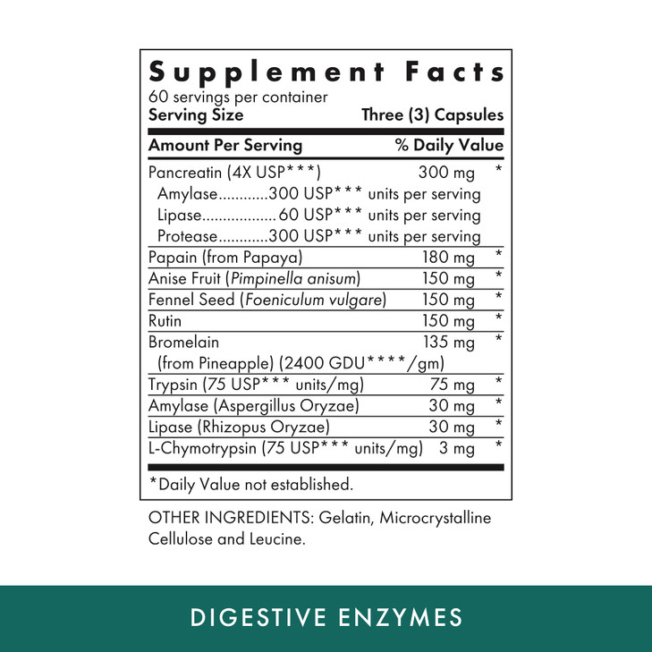 MICHAEL'S Health Naturopathic Programs Digestive Enzymes - 180 Capsules - Assists in Digesting Protein, Fats, Starch, Dairy & Carbohydrates - 60 Serv