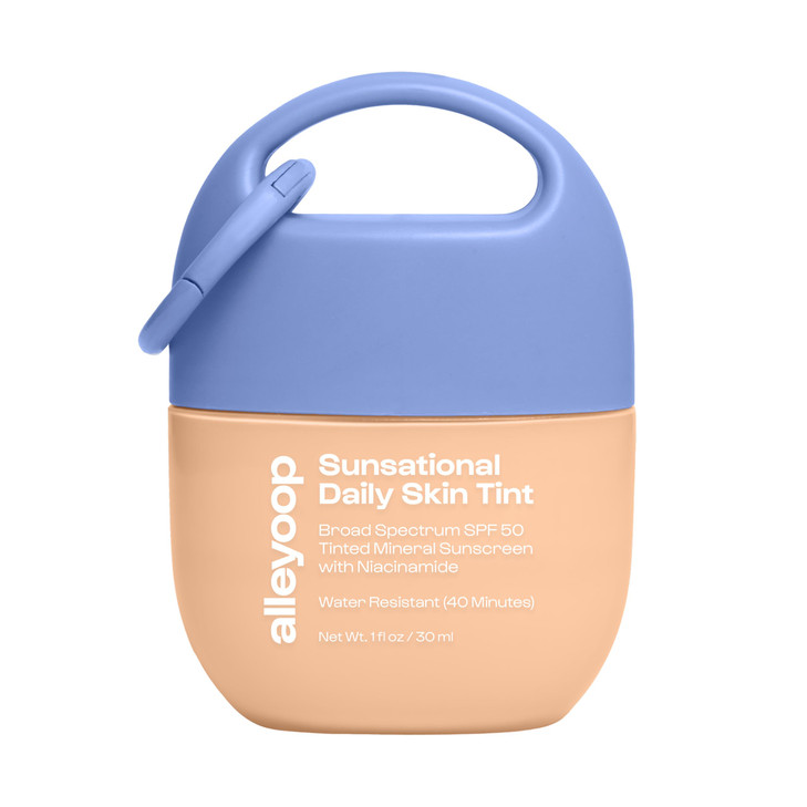 Alleyoop Sunsational Tinted Moisturizer SPF 50 for Face Broad Spectrum  100% Mineral Face Sunscreen with Jojoba, Hydrating & Soothing Tinted Sunscre
