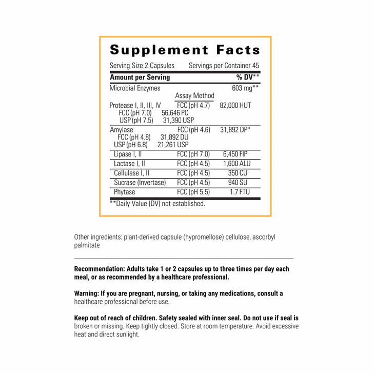 Integrative Therapeutics Similase Lipo - Digestion Supplement for Daily Enzyme Support* - Gastrointestinal Health & Gut Support Supplement - Dairy-Fr
