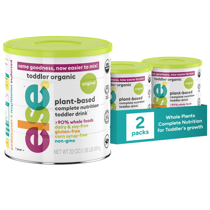 Else Nutrition Organic Toddler Formula, Plant-Based Original Nutritional Drink 1236 Months Dairy & Soy Free, Supports Immunity & Balanced Growth, 20