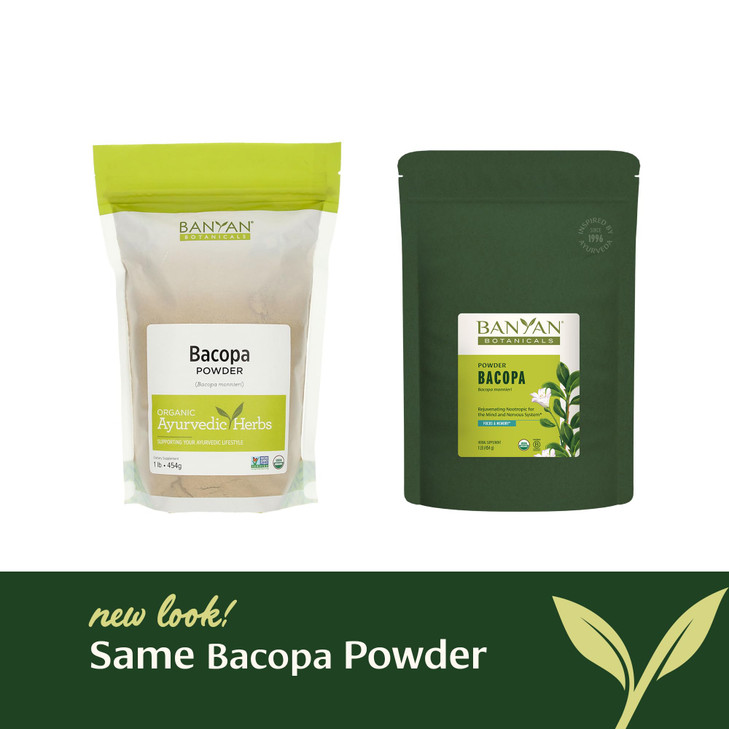 Banyan Botanicals Bacopa Powder  Organic Bacopa Monnieri Supplement  Nootropic Herb  Focus and Concentration Supplements*  1 lb.  Non-GMO Sustai
