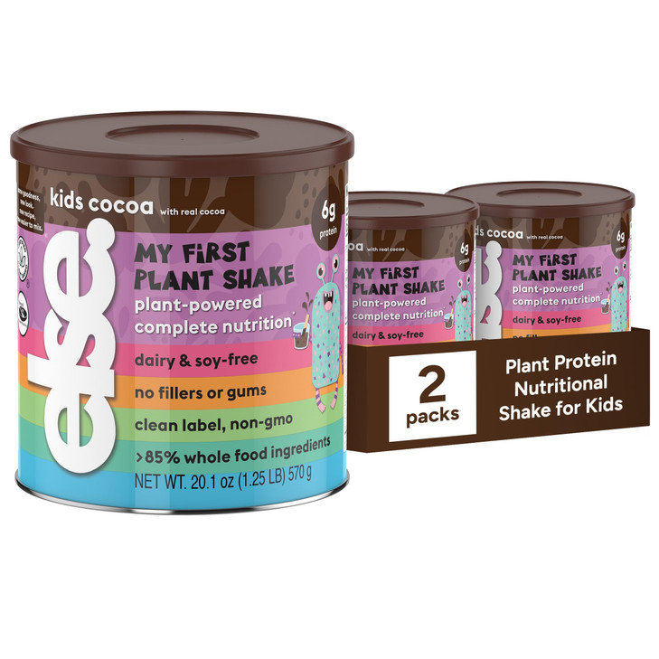 ELSE NUTRITION Plant-Based Protein Shake Powder for Kids Ages 2-13  Chocolate Flavor Dairy-Free Kids Protein Powder with 25 Vitamins & Minerals, Com