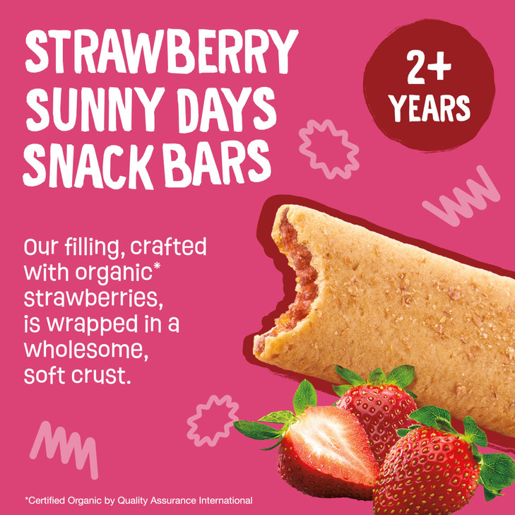 Earth's Best Organic Toddler Snack Bars, Sunny Days Strawberry, 2 Years and Up, 7 Ct (Pack of 6)