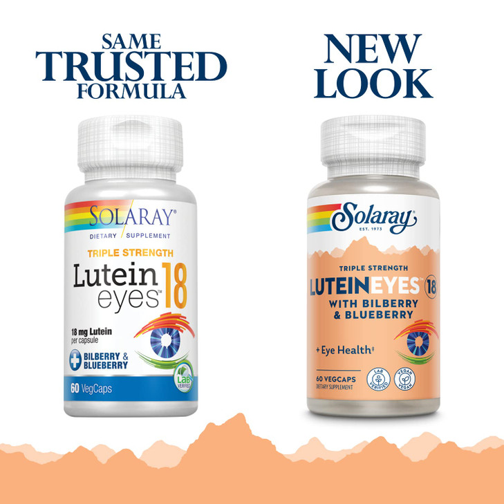 SOLARAY Triple Strength Lutein Eyes, 18 mg | Eye & Macular Health Support Supplement w/Naturally Occurring Lutein and Zeaxanthin | Non-GMO (60 CT)