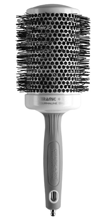 Olivia Garden Ceramic + Ion Round Thermal Hair Brush - Not Electrical - Professional Blowout Brush for Normal to Thick Hair - 3.5"-Diameter Barrel -