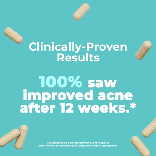 VitaMedica Clear Skin Vitamin Formula | Noncystic Acne Supplement for Skin Clearing | Clear Complexion for Women and Men | Vitamins A, C, E, Selenium