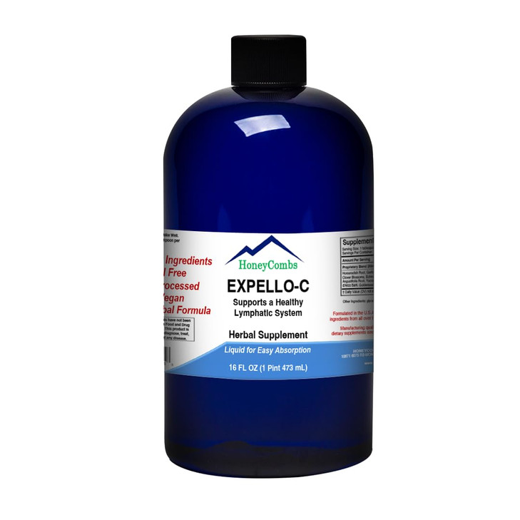 Liquid Herbal Detox 16oz  Lymphatic Cleanse & Immune Support  Natural Liver & Kidney Detox Drops with Horseradish, Garlic, Echinacea, Goldenseal, C