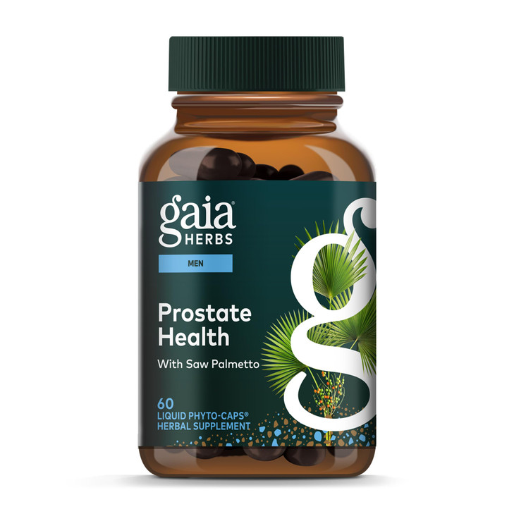 Gaia Herbs Prostate Health - Supports Prostate Health and Function for Men - with Saw Palmetto, Green Tea, Nettle Root, and White Sage* - 60 Vegan Li
