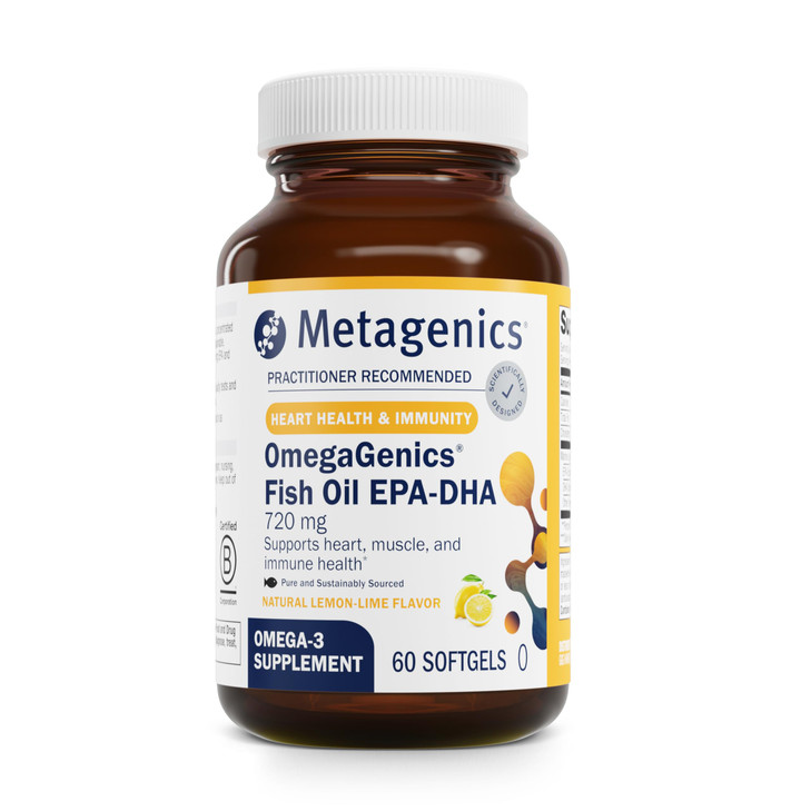 Metagenics OmegaGenics Fish Oil EPA-DHA 720 mg - High Potency Omega-3 Supplement* - Supports Heart, Joint, Brain & Immune Health* - Sustainably Sourc