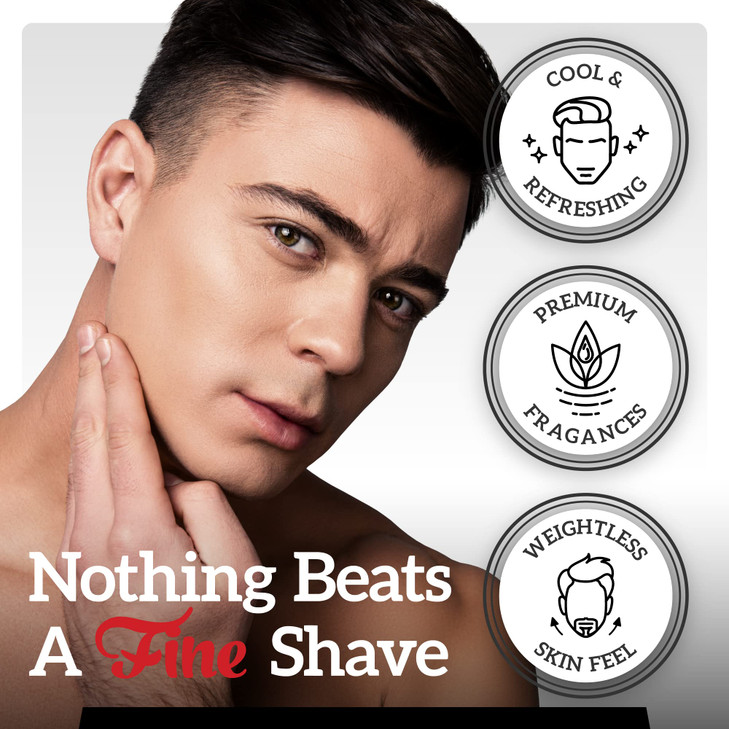 Fine Men's Aftershave - Italian Citrus Fragrance, Soothing & Toning Post Shave Balm, Calms Razor Burn, Classic Barbershop Feel, Alcohol-Based Formula