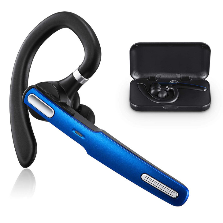 COMEXION Bluetooth Headset, Wireless Bluetooth Earpiece V5.0 Hands-Free Earphones with Stereo Noise Canceling Mic, Compatible iPhone Android Cell Pho