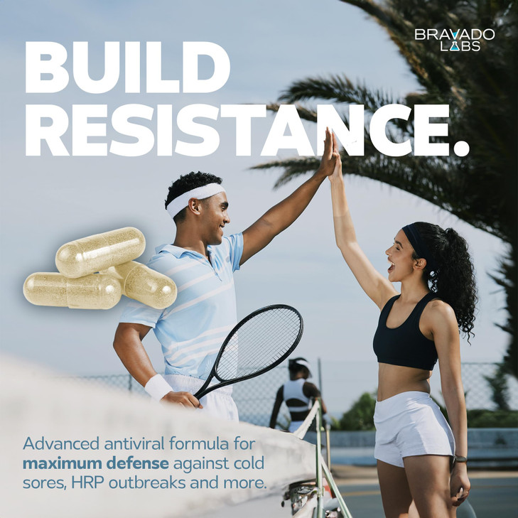 Bravado Labs L-Lysine 250mg Capsules  Immune & Cold Sore Support  Vegan, Non-GMO, Allergen-Free, 3rd-Party Tested, Lisina 1000 mg Organica - Made i