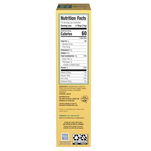 Earth's Best Organic Whole Grain Oatmeal Cereal, 8 Ounce