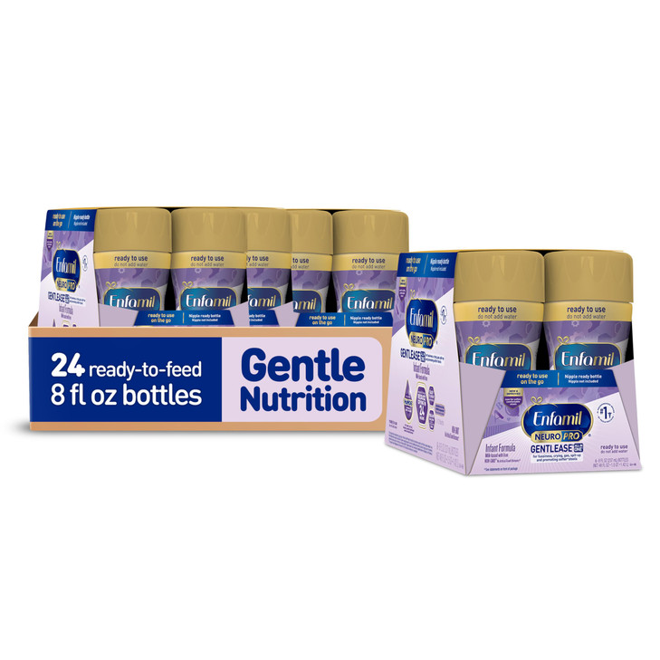 Enfamil NeuroPro Gentlease Ready-to-Feed with Smaller Proteins for Easy Digestion,Brain Supporting DHA, HuMO6* Blend, Baby Formula for easing Fussine