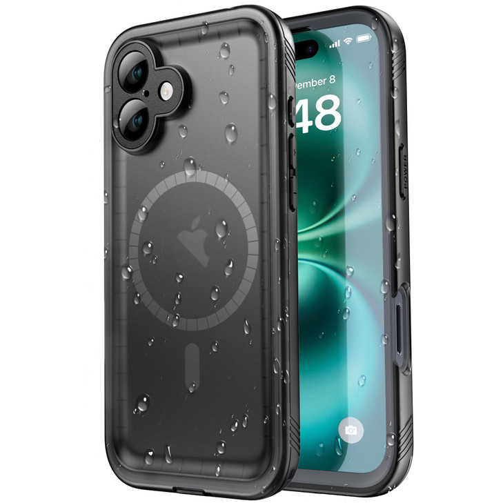 SPORTLINK for iPhone 16 Case Waterproof - Buit in Screen Protector [Compatible with MagSafe][IP68 Underwater][6.6FT Military Dropproof][Dustproof] Fu