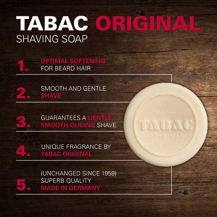 Tabac Original By Maurer & Wirtz For Men Shaving Soap Bowl Refill, 4.4-Ounces