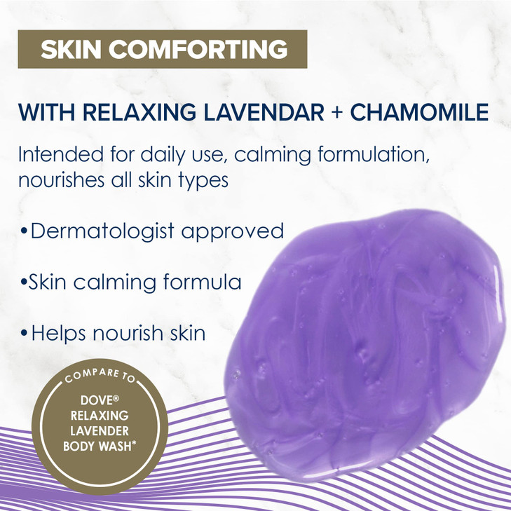 True+Real Relaxing Lavender Body Wash, 22 oz, 4 Pack