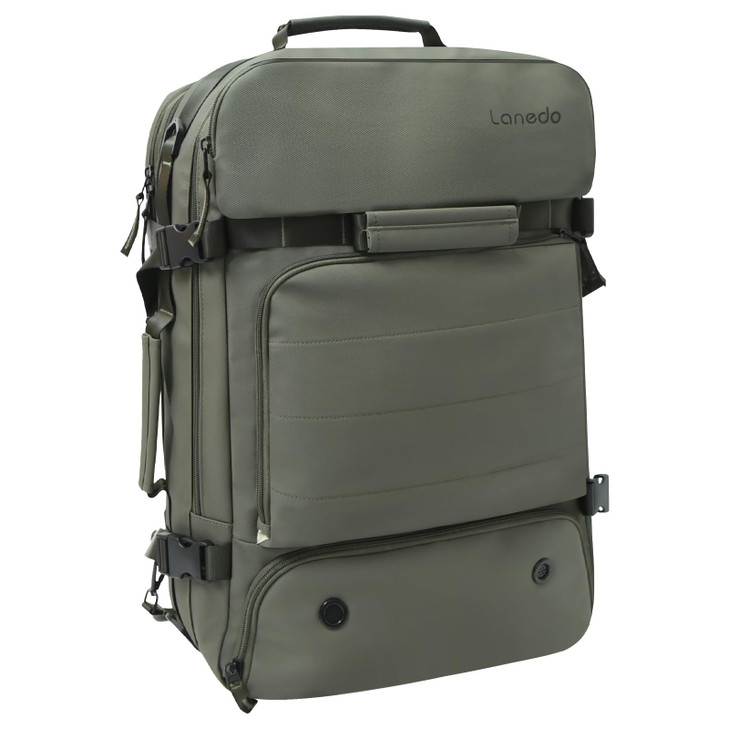 Lanedo Travel Backpack Carry On Flight Approved, Large Capacity Backpack, Expandable Laptop Backpack W/Multi Pockets, Wet isolation Pocket, Heavy Dut