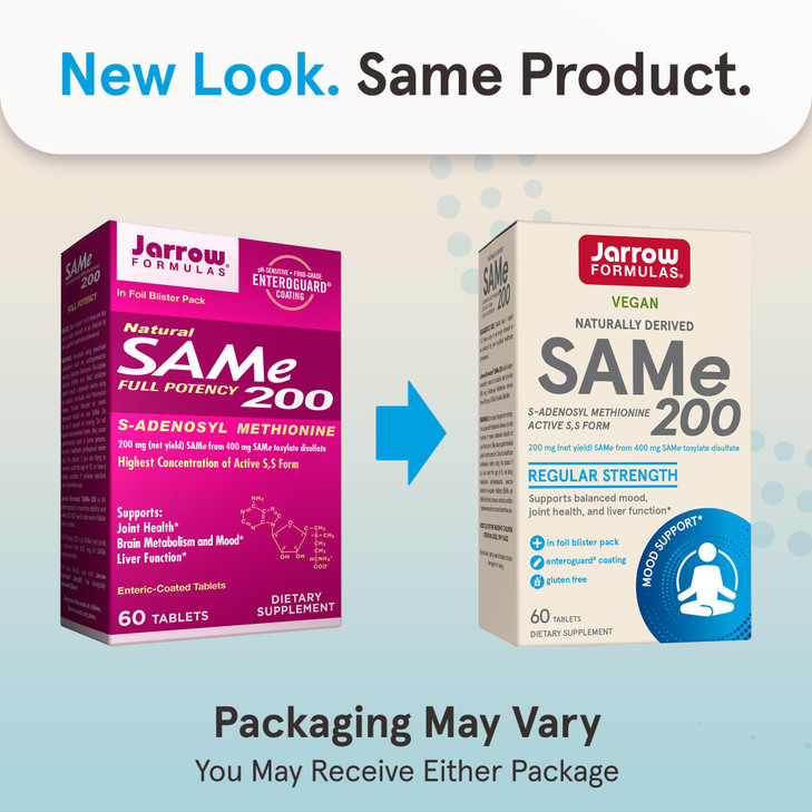 Jarrow Formulas® Same 200 mg, Supports Joint Health, Liver Function, Brain Metabolism, 60 Tablets, Up to A 60 Day Supply