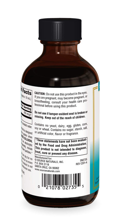 Source Naturals Wellness Colloidal Silver 45 ppm, Supports Physical Well Being* - 4 Fluid oz