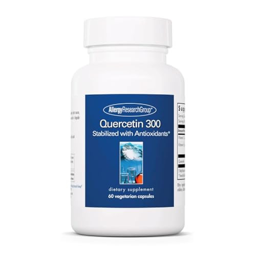 ARG Quercetin 300 - Supports Mast Cell and Histamine Response - Includes Vitamin C - Delivers 300 mg Quercetin Per Capsule - Vegetarian & Hypoallerge