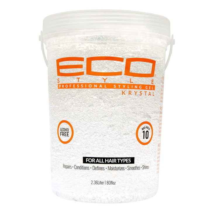 Eco Style Krystal Styling Gel - Adds Body and Shine to all Styles - Moisturizes and Maintains Healthy Hair - Strong, Weightless Hold - Ideal for any