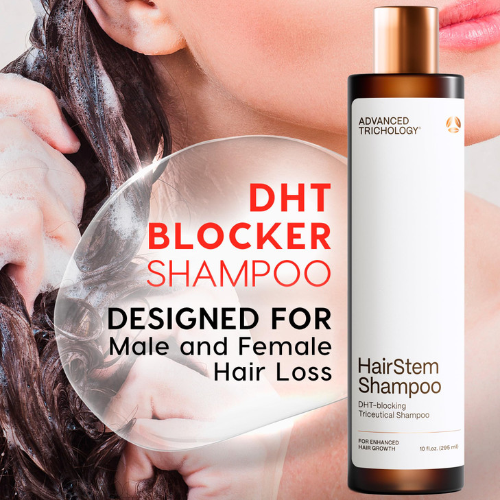 HairStem DHT Blocker Hair Growth Shampoo Products with Biotin, Saw Palmetto - Clinically Developed - Hair Loss Products Treatments- 10oz