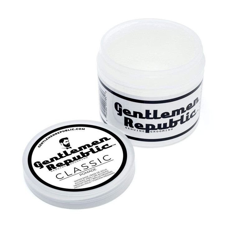 Gentlemen Republic Classic Pomade for Men - Water Based Pomade for Medium Hold & Shine, Premium Mens Hair Styling Products with No Beeswax - Ideal fo