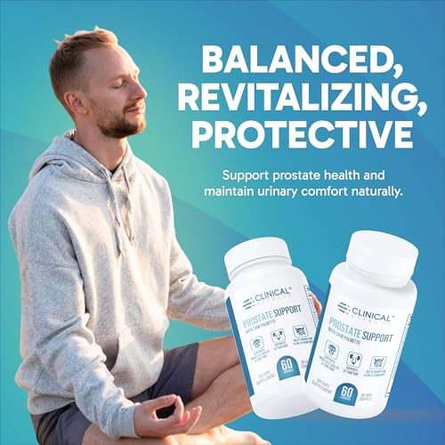 Clinical Effects Prostate Health Supplement - Prostate Support and Men's Health Formula - 60 Capsules - with Vitamin E, Pumpkin Seed and Saw Palmetto