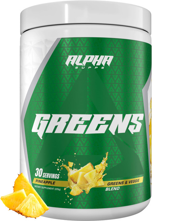 Alpha Supps - Alpha Greens Supplement | Fruit & Vegetable Superfood Powder | Over 40 Natural Plant Based Ingredients | Prebiotic & Probiotic Digestiv