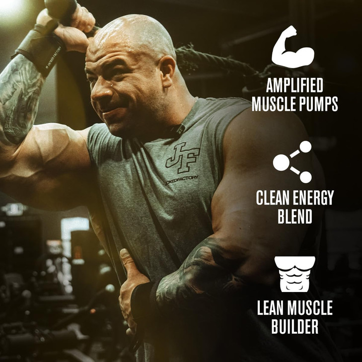 Jacked Factory Nitrosurge Build Pre Workout with Creatine for Muscle Building - Con Cret Creatine Powder & elevATP for Intense Energy, Powerful Pump,