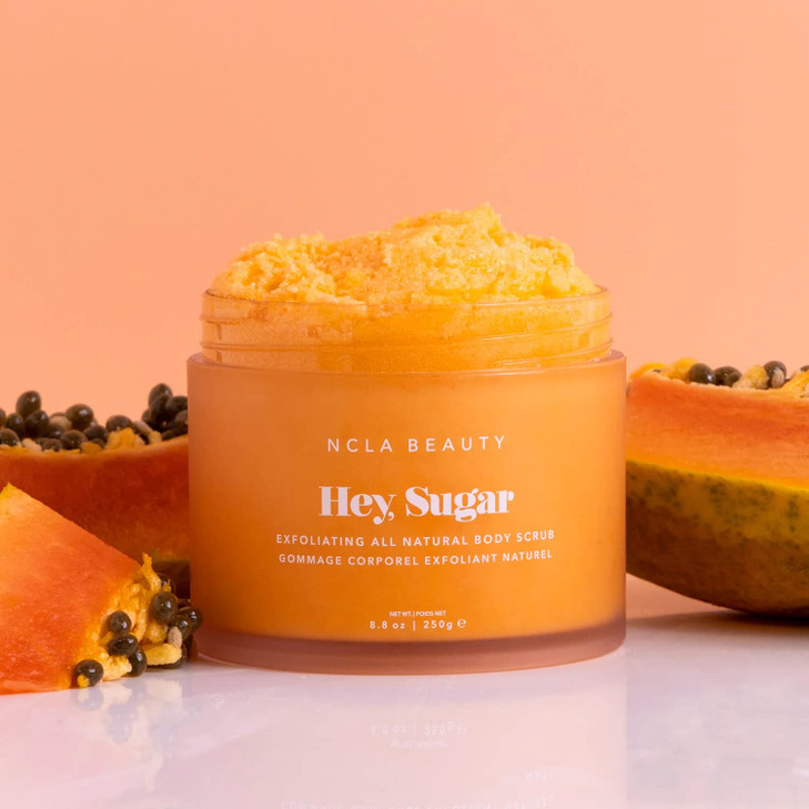 NCLA - Hey, Sugar Body Scrub | Vegan, Cruelty-Free, Clean Skincare (Papaya Vanilla)