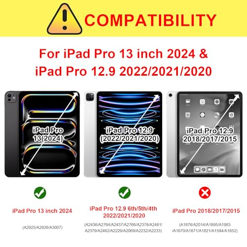 ZtotopCases for New iPad Pro 13 Inch Case 7th Gen M5(2025)/M4(2024)/ Pro 12.9 Inch 6th/5th/4th Generation 2022/2021/2020, 6-Angle Magnetic Stand, Pen