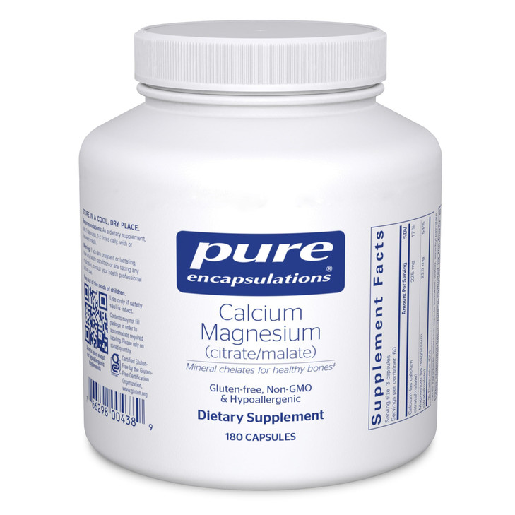 Pure Encapsulations Calcium Magnesium (Citrate/Malate) | Supplement to Support Bone and Cardiovascular Health* | 180 Capsules