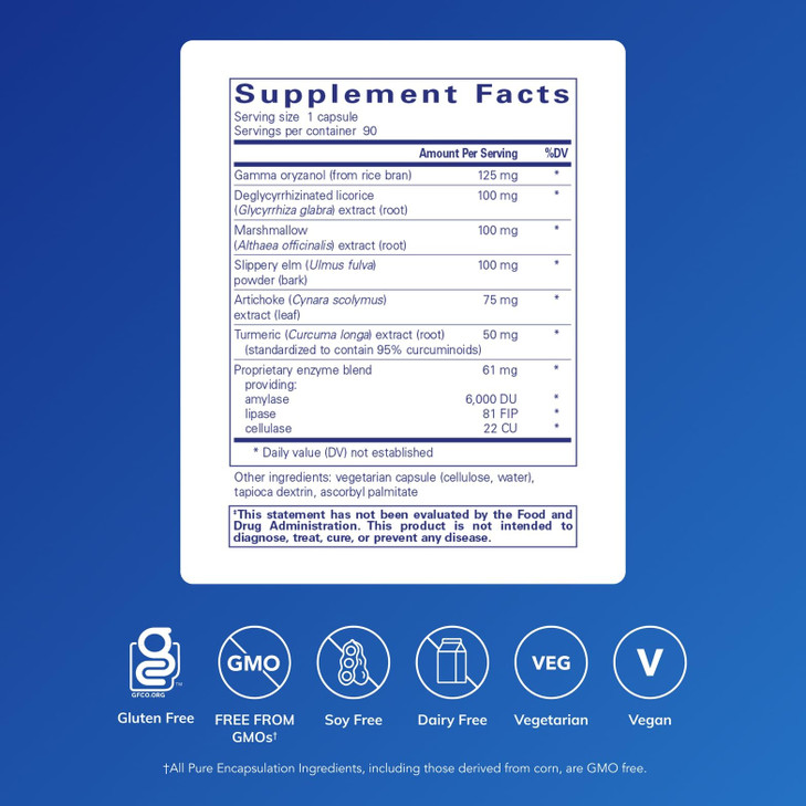 Pure Encapsulations Heartburn Essentials - Dietary Supplement Helps Decrease Occurrences of Occasional Heartburn & Indigestion - with Slippery Elm Ba