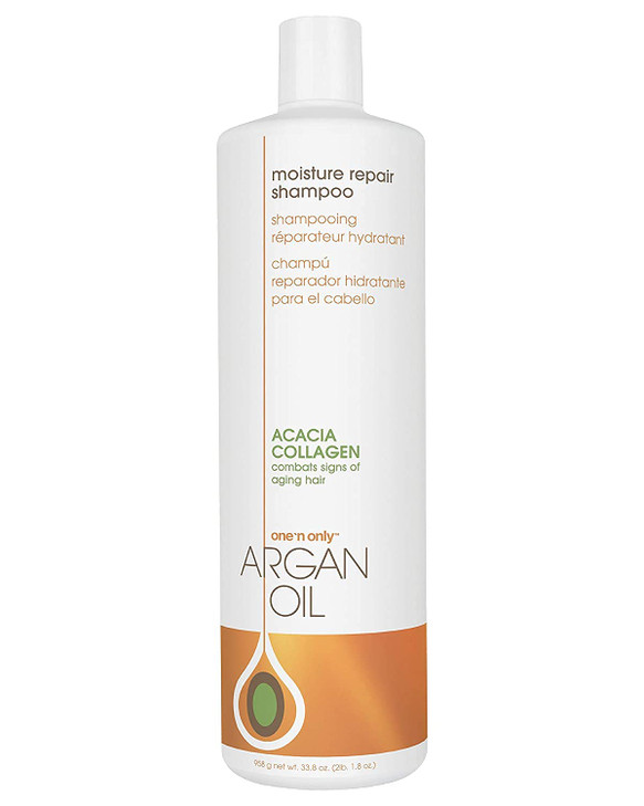 One 'n Only Moisture Repair Shampoo with Argan Oil, Rebalances Hair Moisture Levels, Adds Volume and Shine, Repairs Damage from Chemicals and Heat St