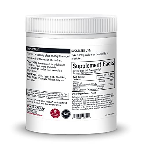 Calcium w/Vitamin D Powder (Unflavored) 16 oz