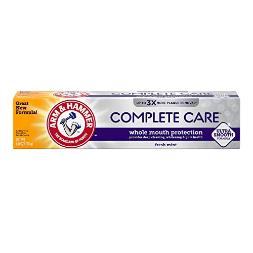 Arm & Hammer, Complete Care Toothpaste Whole Mouth Protection Six Pack  Fresh Fluoride Toothpaste, Mint, 72 Ounce, (Pack of 12) (Packaging May Vary)