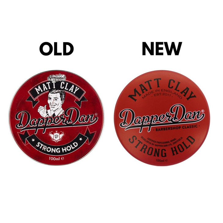 Dapper Dan Matt Clay, Strong Hold Matt Finish, Soft Clay, Easy Application, Mens Hair Styling Product, 2 x 3.38 fl oz ml