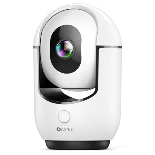 Cloarks 2K Pan/Tilt Security Camera, WiFi Indoor Camera for Home Security with AI Motion Detection, Baby/Pet Camera with Phone App, Color Night Visio