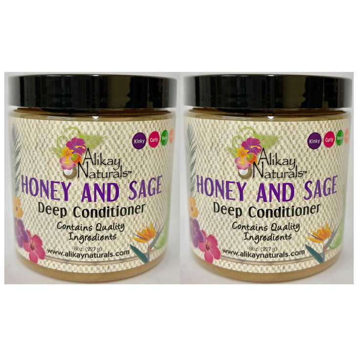 Alikay Naturals Honey and Sage Deep Conditioner 8oz "Pack of 2"