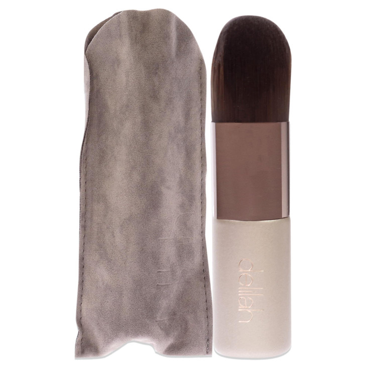 delilah - Foundation Kabuki Complexion Brush - Synthetic Fibre Liquid Blending And Buffing Makeup Tool - Wooden HAndle - For all Skin Type - Cruelty