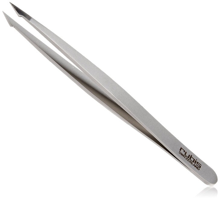 Rubis Switzerland Two Tip Pointed/Slanted Tweezer