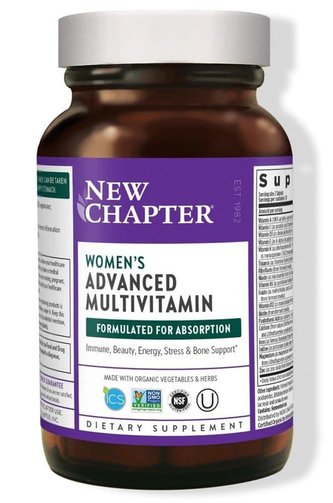 New Chapter Women's Multivitamin, Every Woman, Fermented with Probiotics + Iron + Vitamin D3 + B Vitamins + Organic Non-GMO Ingredients - 48 ct