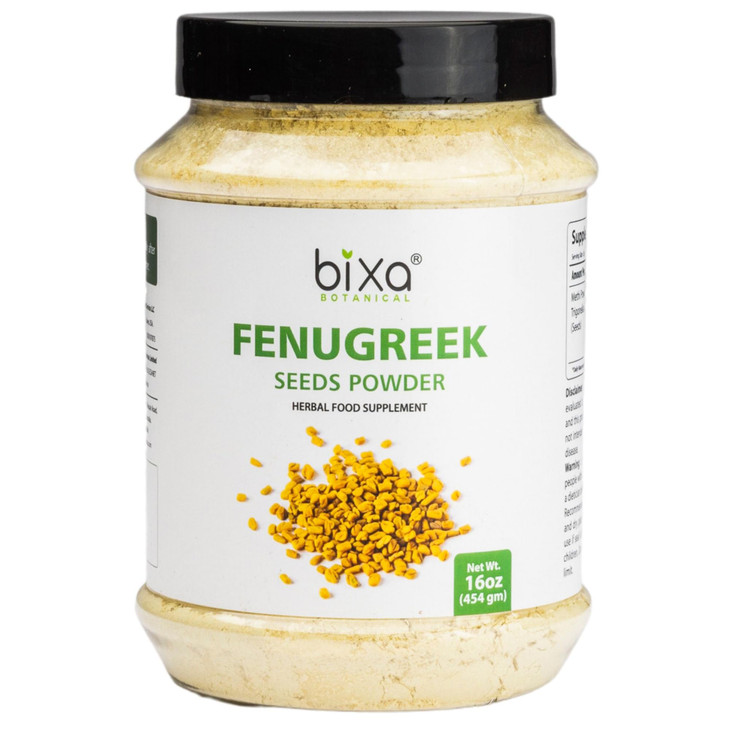 bixa BOTANICAL Fenugreek Powder (Trigonella foenum) ? Ayurvedic Herbal Supplement | 1 Pound / 16 OZ | Gluten Free, Non-GMO, Steam Sterlized, Vegan, 1