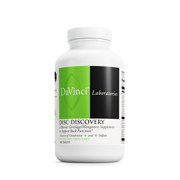 DAVINCI Labs Disc Discovery - Support Spinal Health & Back Function - with Vitamin C, Vitamin D3, Bovine Tracheal Cartilage, Apple Pectin & Horsetail